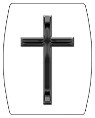 DAREC 510 BK WT Black Single Cross White Background copy